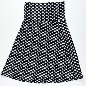 MAX STUDIO Heart Design High Waisted Flared Skirt Size Small